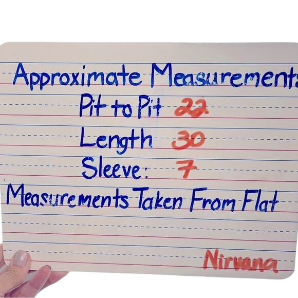 NIRVANA Smiley Face 90s Style Grunge Kurt Cobain Band Shirt Unisex Size Large - Picture 8 of 8